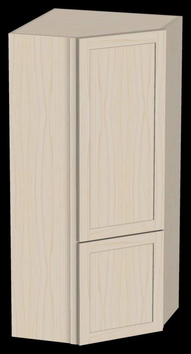 Diagonal Corner Wall Cabinet with Appliance Garage