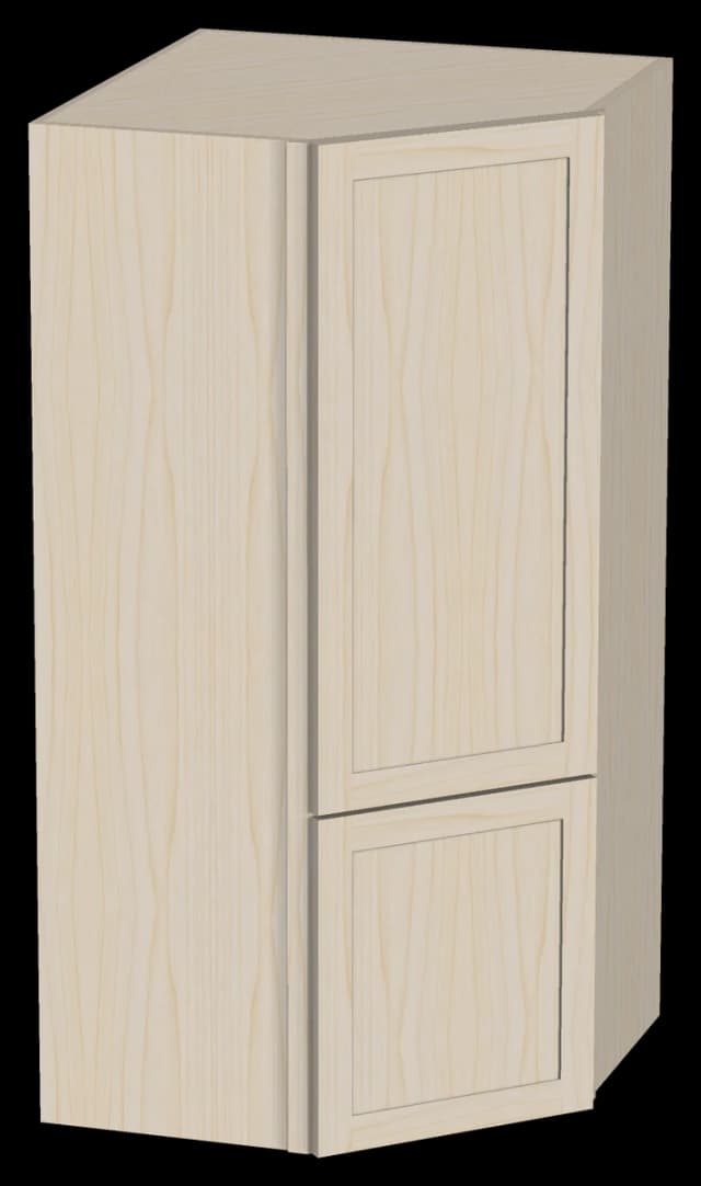 Diagonal Corner Wall Cabinet with Appliance Garage