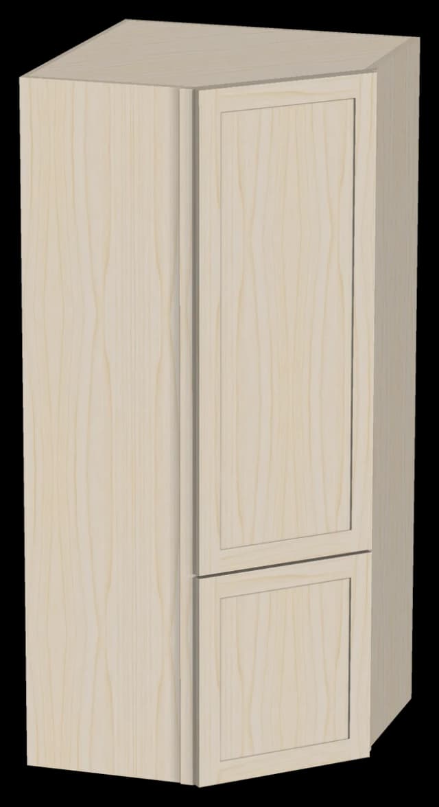 Diagonal Corner Wall Cabinet with Appliance Garage