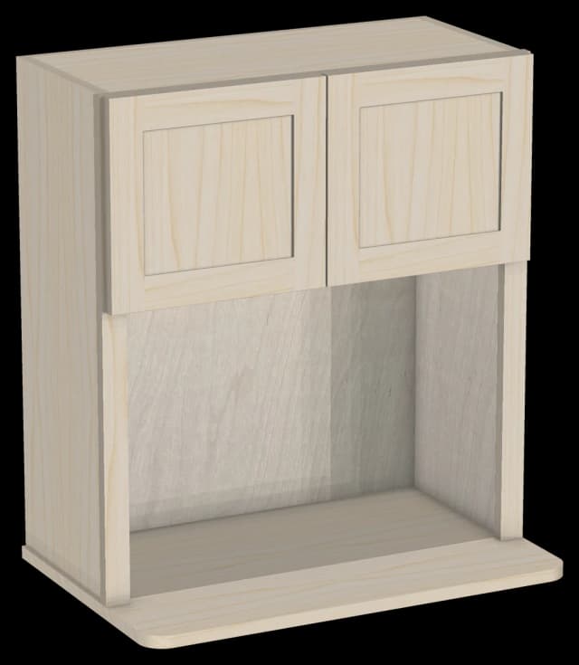 Open Shelf Microwave Wall Cabinet