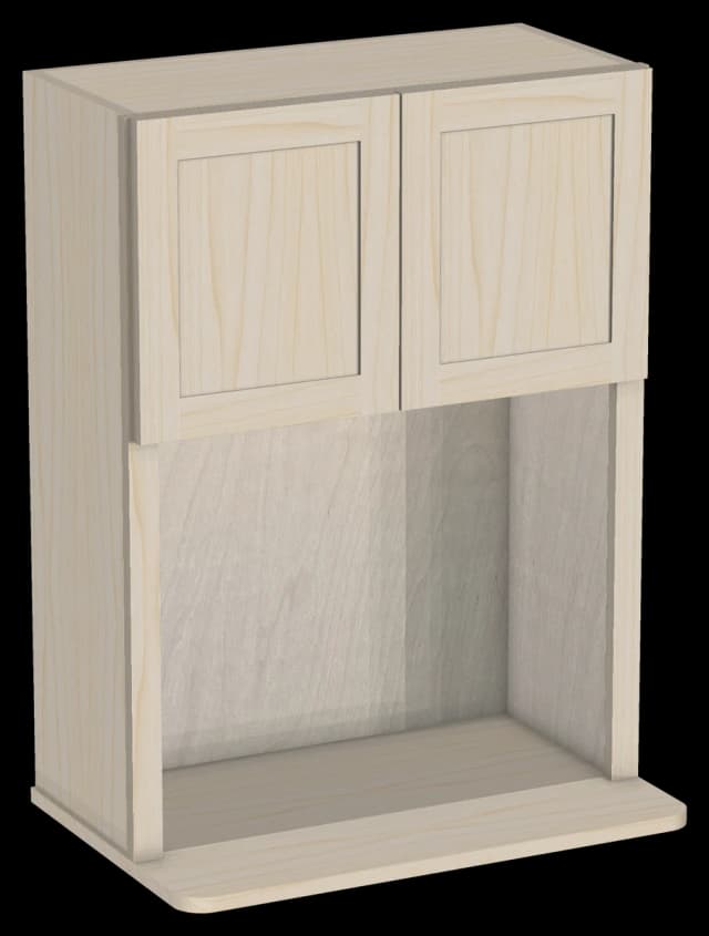 Open Shelf Microwave Wall Cabinet