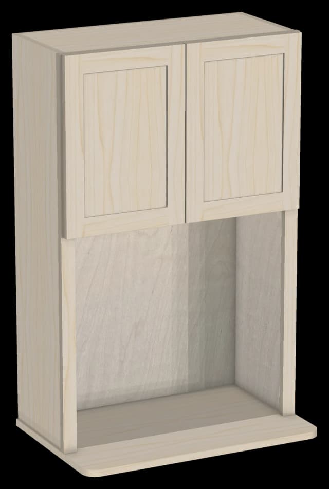 Open Shelf Microwave Wall Cabinet