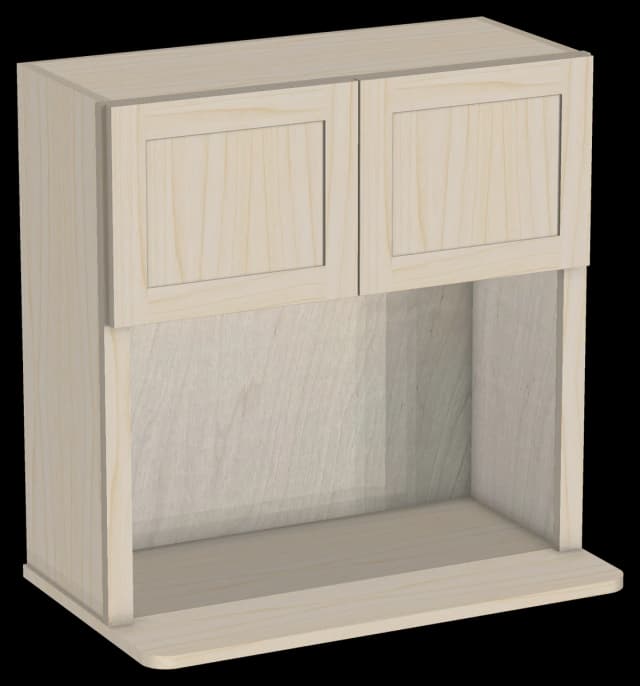 Open Shelf Microwave Wall Cabinet
