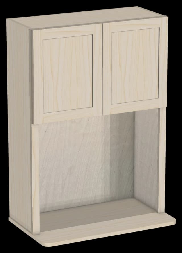 Open Shelf Microwave Wall Cabinet
