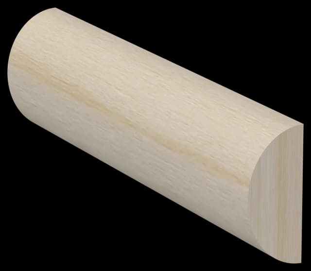 Half Round Molding 3/8H x 7/8W x 72L