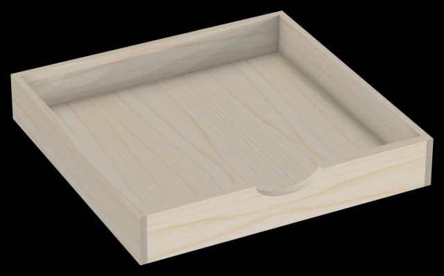 One Adjustable Height Roll Out Tray installed