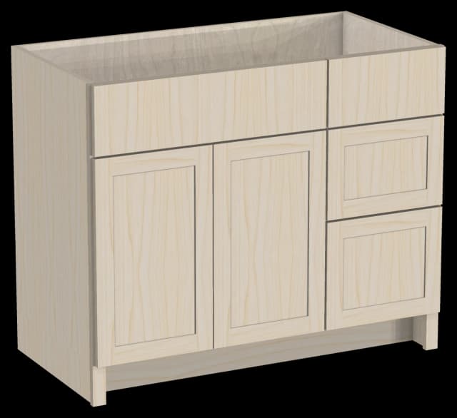 Single Door Tall Combo Vanity Cabinet Right