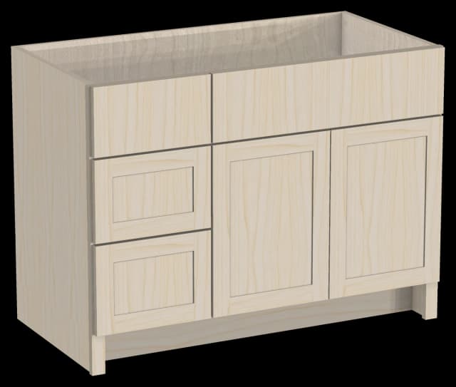 Double Door Combo Vanity Left