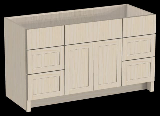 Six Drawer Combo Vanity Cabinet