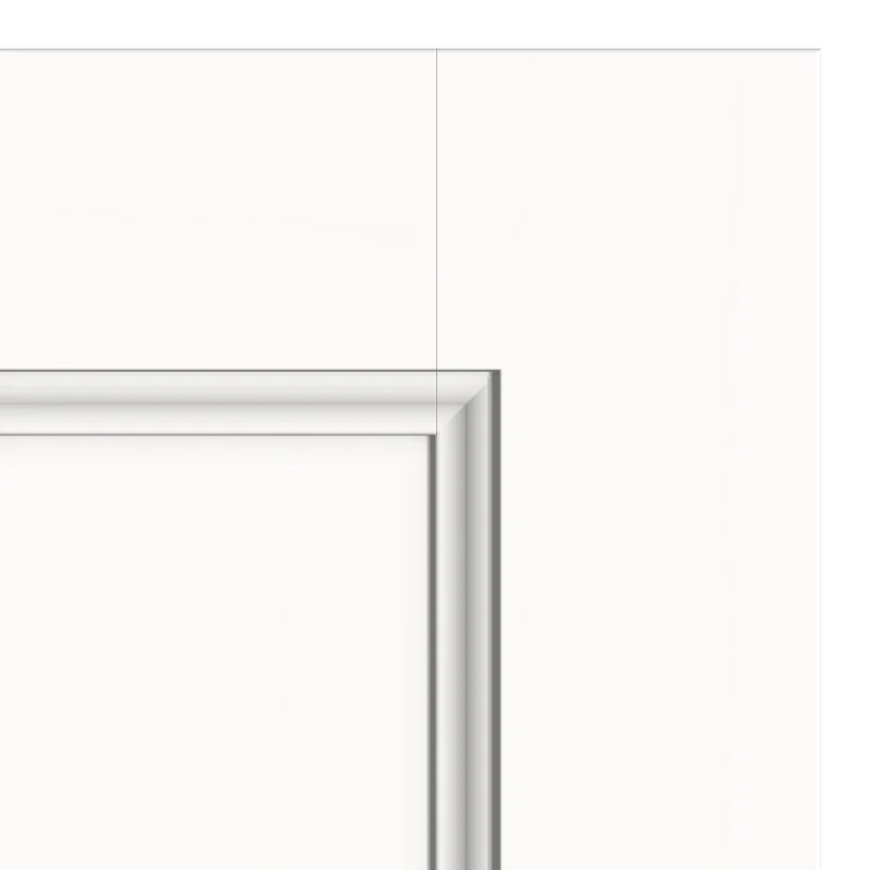 Ogee Shaker door, corner up close