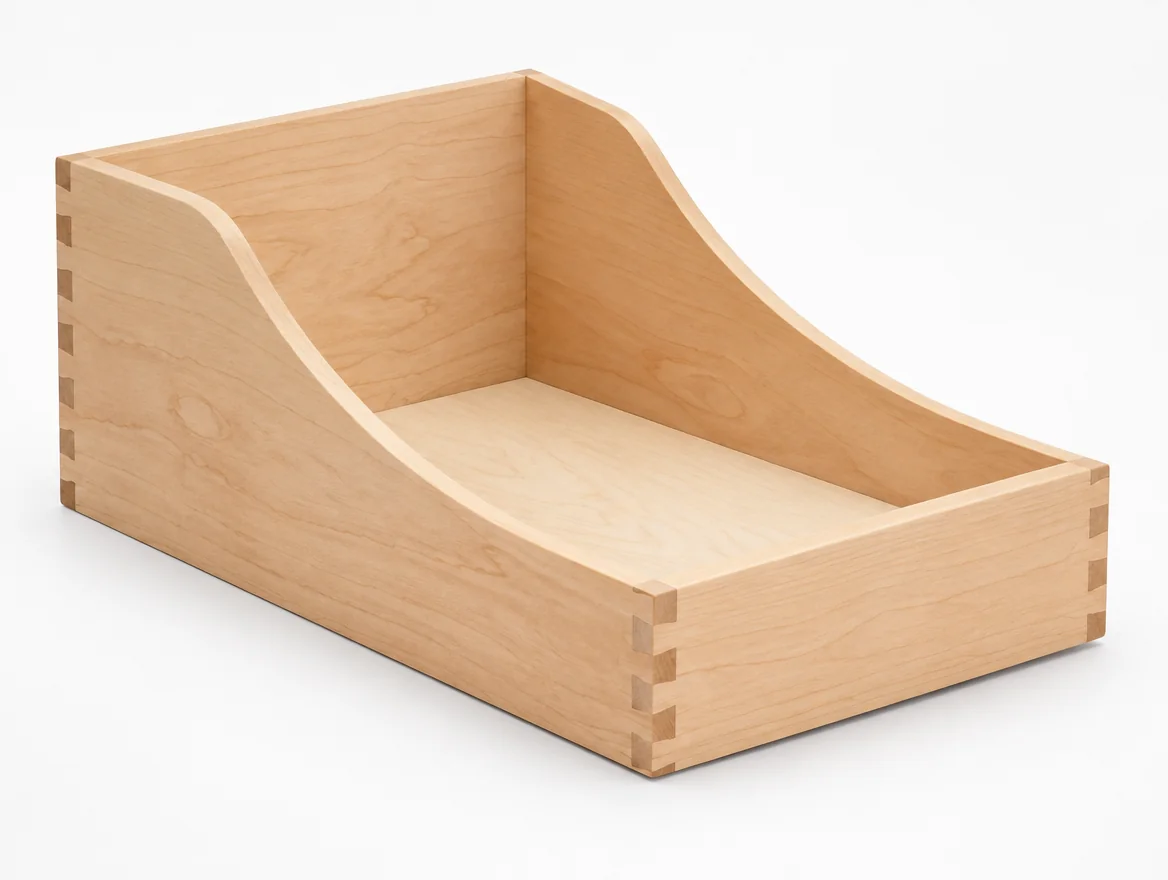 Side scoop drawer