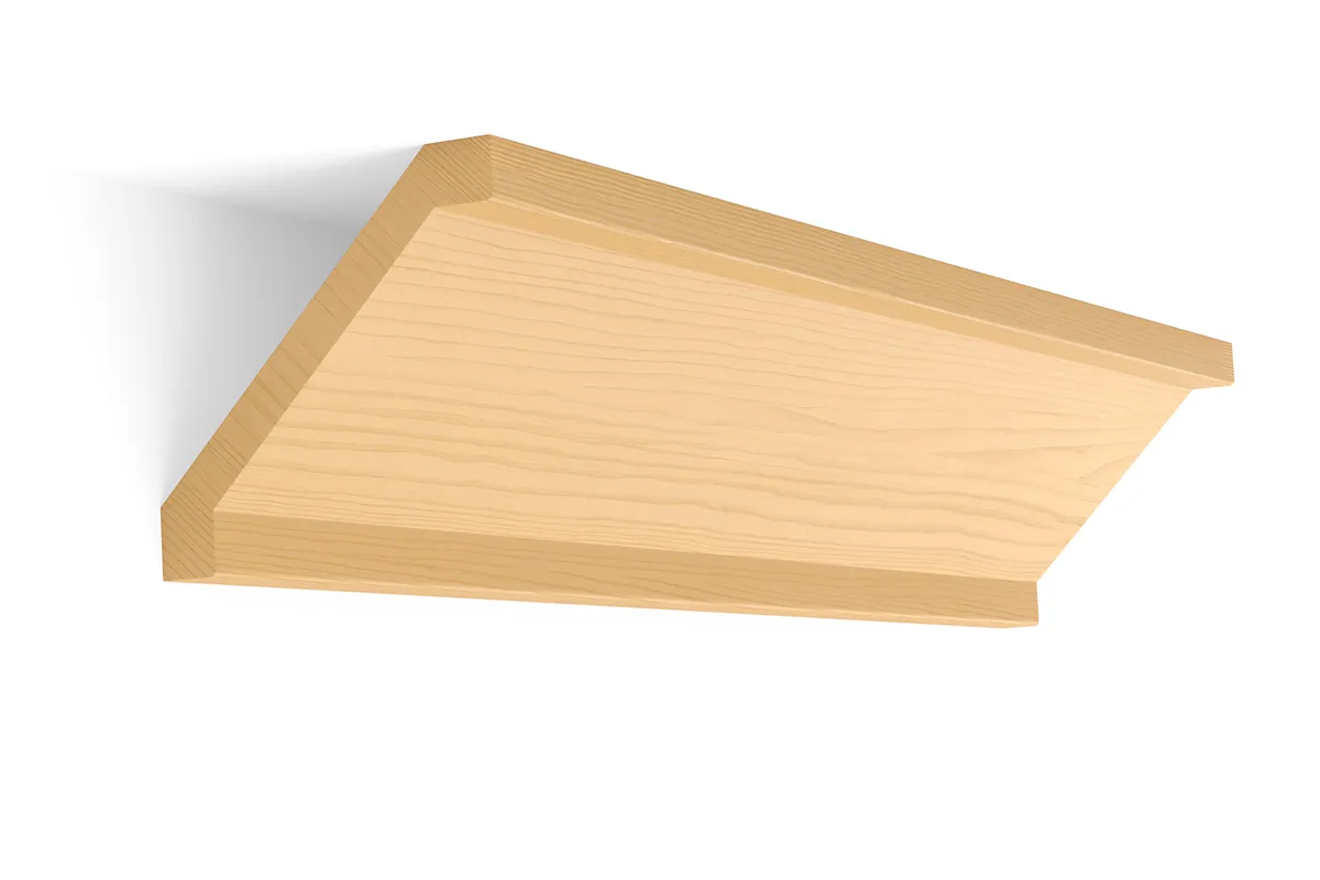 Beveled crown, 4 1/2 inch, poplar