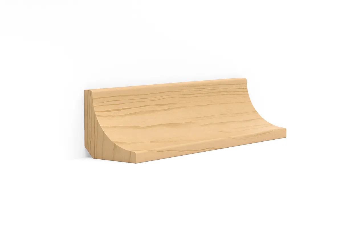 Inside corner, 3/4 inch, poplar